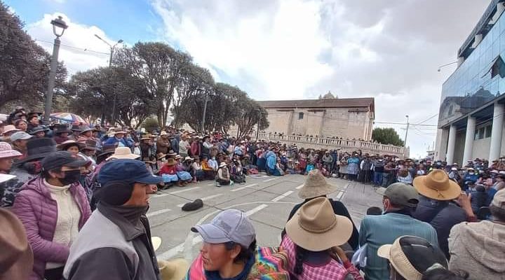 protesta en Espinar (Cusco)