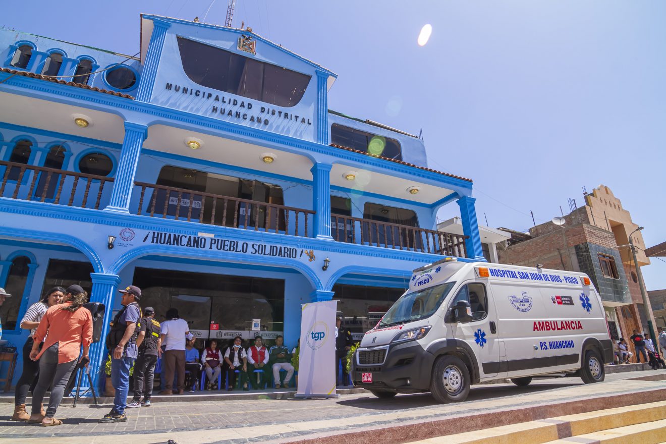 TGP entrega ambulancia totalmente equipada para el distrito de Huáncano en Pisco