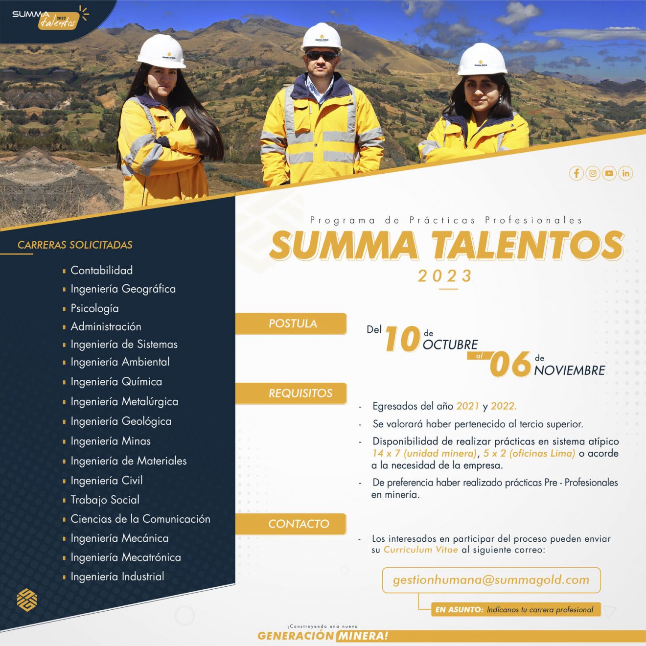 (Summa Gold) Programa de Prácticas Profesionales “Summa Talentos 2023”
