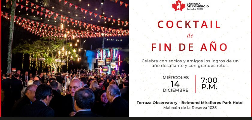 Cámara de Comercio Canadá Perú cocktail fin de año