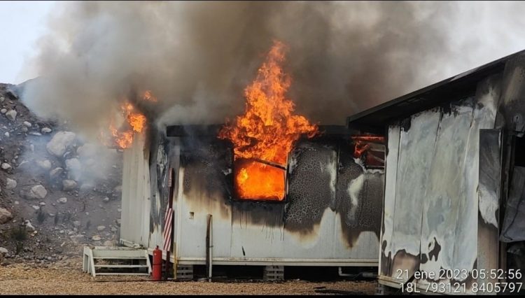 Incendio en las instalaciones de Anabi