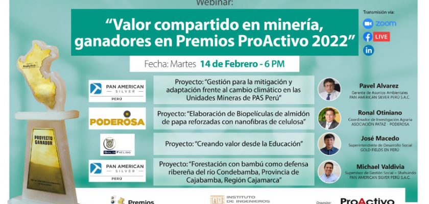 Valor compartido en minería, ganadores en Premios ProActivo 2022