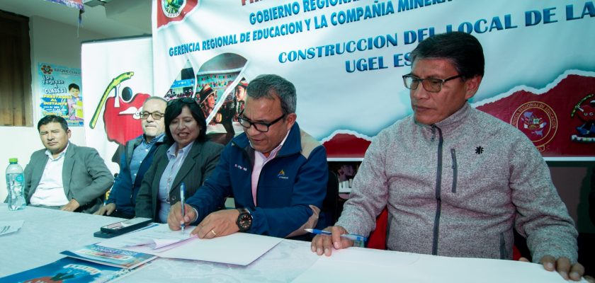 Antapaccay construirá vía obras por impuestos local de UGEL Espinar valorado en S/ 12 millones