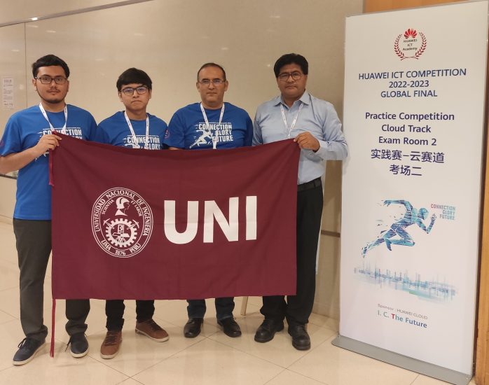 Delegación de la FIEE-UNI representa al Perú en el Huawei ICT Competition con mentoría del INICTEL-UNI