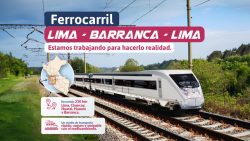 MTC: Moderno ferrocarril unirá Lima y Barranca a lo largo de 210 kilómetros