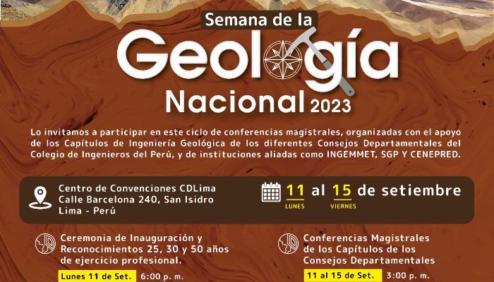 Semana de la Geología Nacional 2023