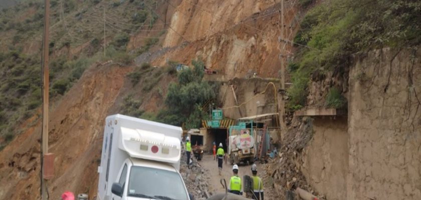 obrero atrapado en mina Cobriza