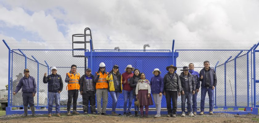 Antapaccay hace realidad sistema de agua potable para un centenar de familias en Espinar
