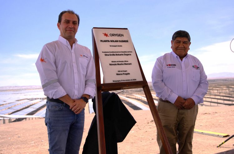 Minem y Orygen inauguran la Central Solar Clemesí en Moquegua