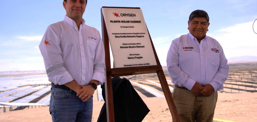 Minem y Orygen inauguran la Central Solar Clemesí en Moquegua