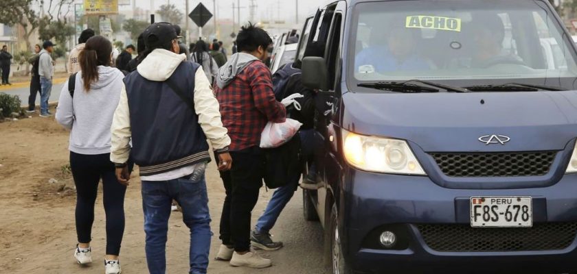 colectivos en paro de tranportistas