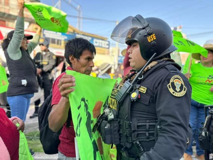 protesta en valle de Tambo