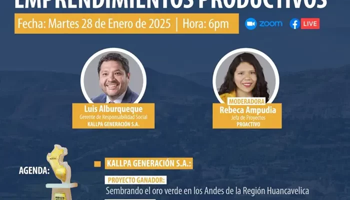 Webinar: “Energía que impulsa emnprendimientos productivos"