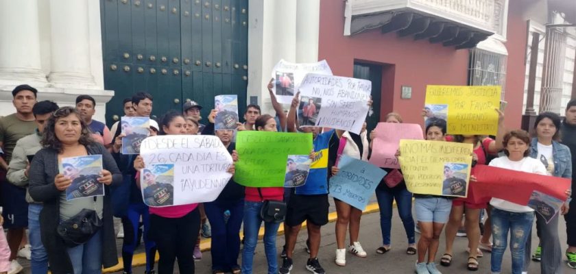 familiares de trabajadores secuestrados en Pataz
