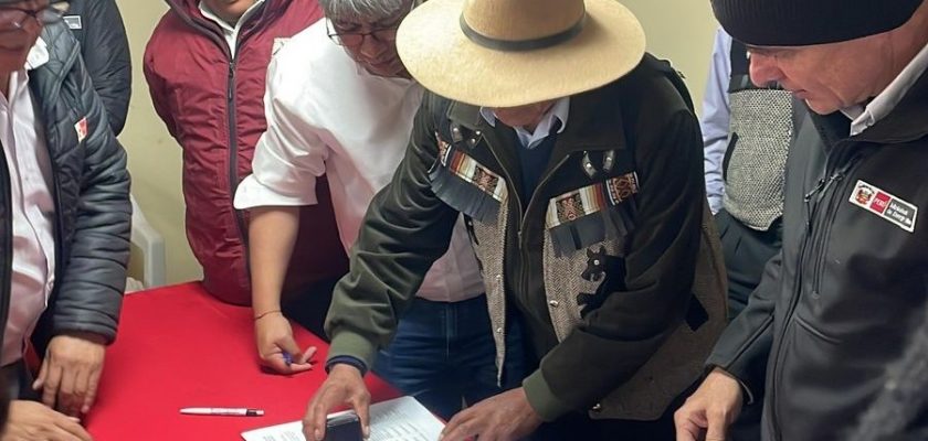 Firman acta de consulta previa entre el Estado y comunidades de influencia directa de Coroccohuayco