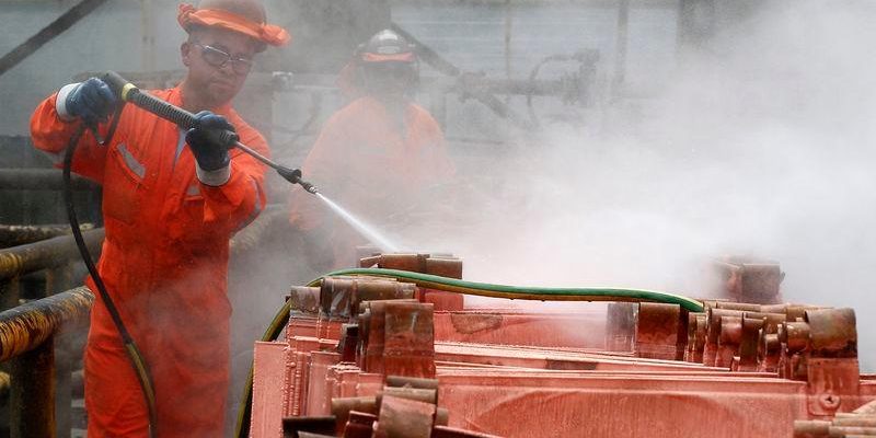 cátodos de cobre en Codelco Ventanas