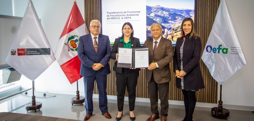 OEFA asume funciones de fiscalización ambiental en infraestructuras del sector Cultura