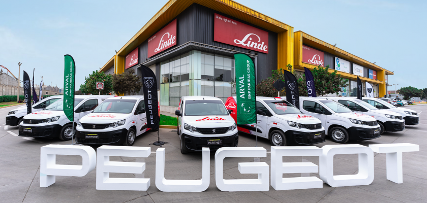 Peugeot entrega flota de vehículos Partner junto con Arval Perú a la empresa Linde High Lift