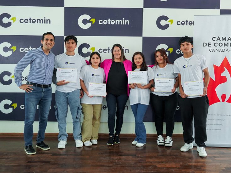 Cámara de Comercio Canadá Perú programa de becarios con CETEMIN