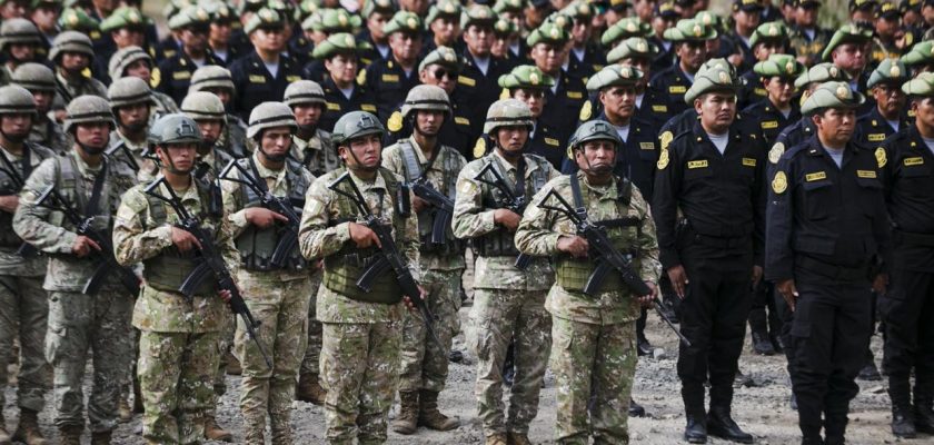 Fuerzas armadas desplegadas en Pataz