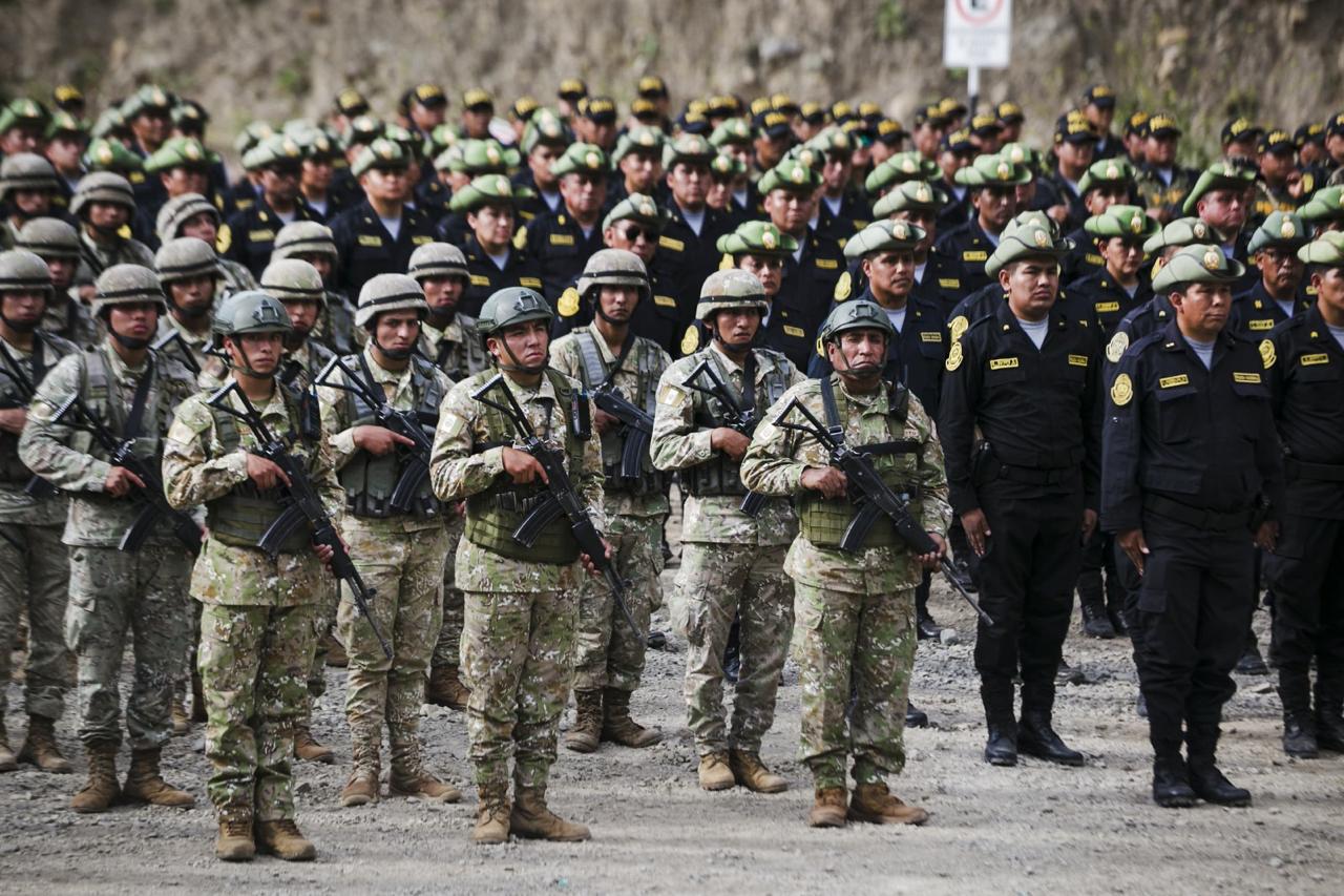 Fuerzas armadas desplegadas en Pataz