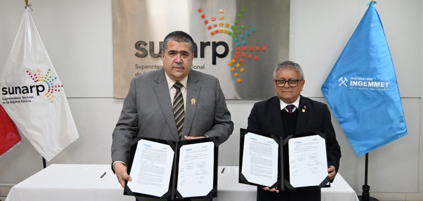 Ingemmet y Sunarp