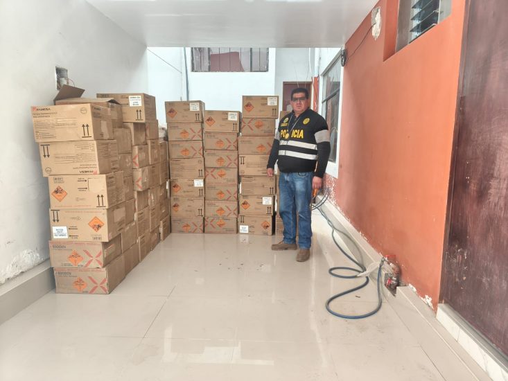 Incautación de explosivos