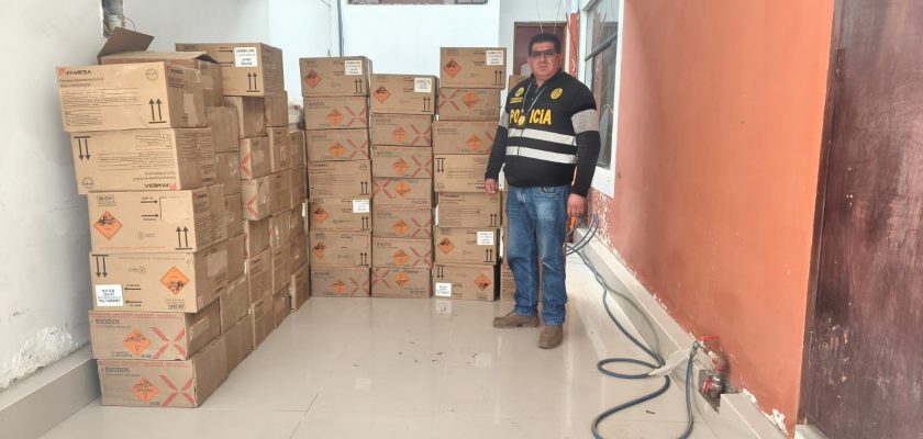 Incautación de explosivos