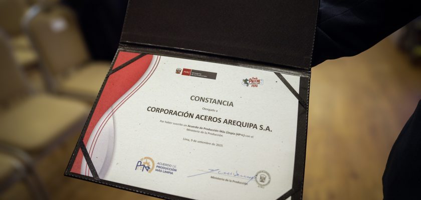 Corporación Aceros Arequipa firma Acuerdo de Producción Más Limpia (AP+L)