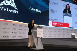 La presidente de PERUMIN 37, Jimena Sologuren.