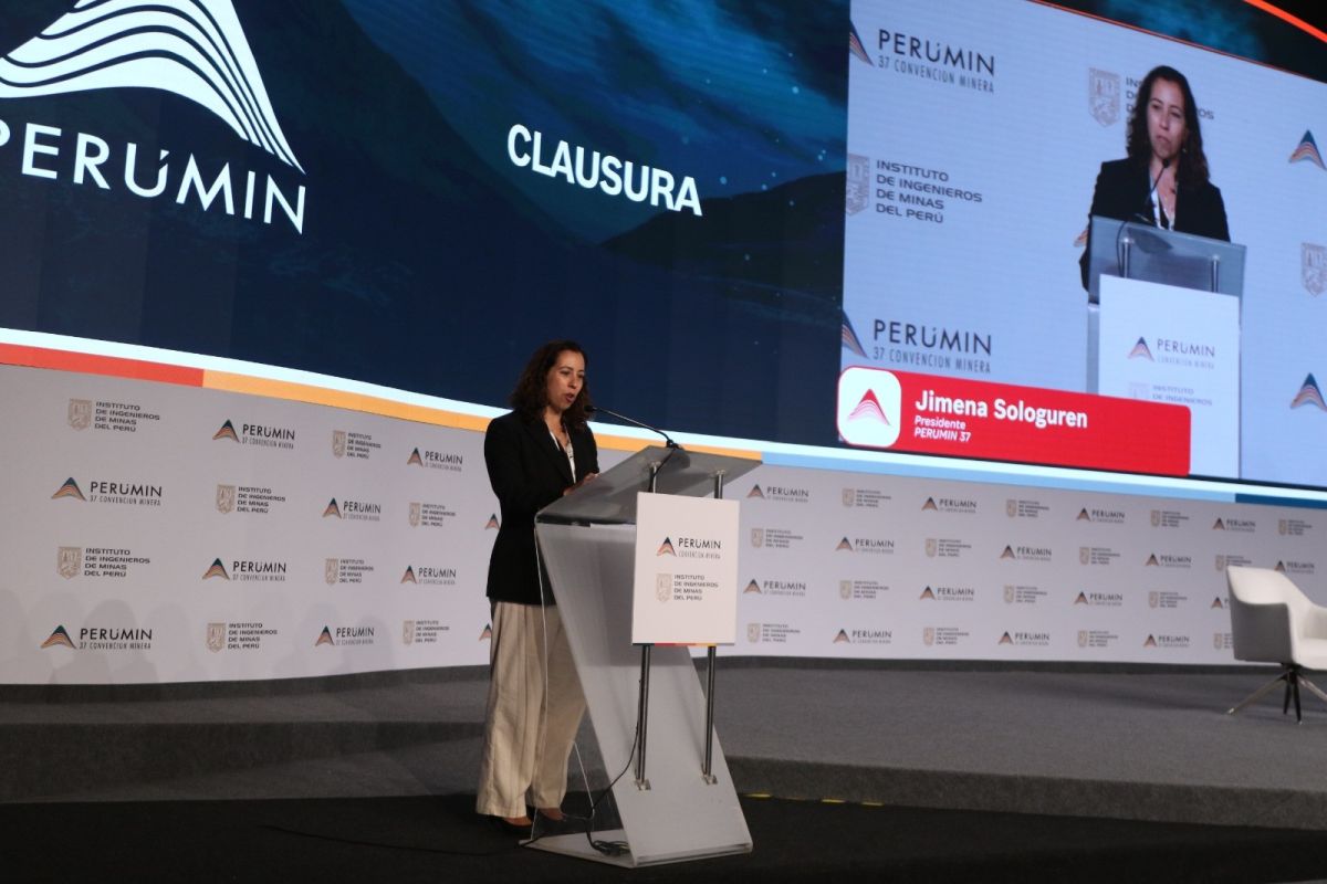 La presidente de PERUMIN 37, Jimena Sologuren.