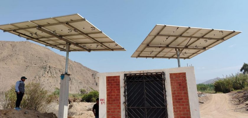 panel solar, energía renovable en el Valle de Topará