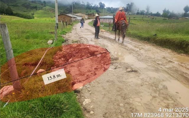 zonas de hundimiento en Celendín