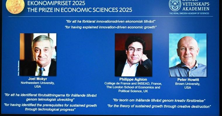 Joel Mokyr, Philippe Aghion y Peter Howitt (Nobel de Economía)