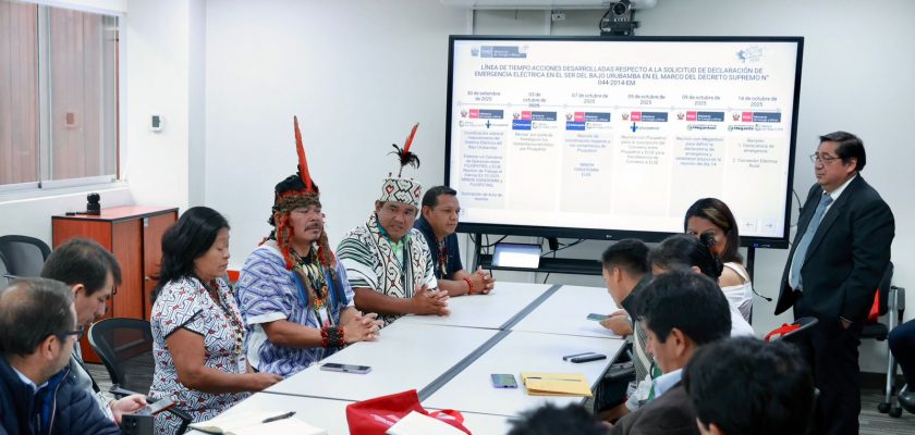 MINEM y representantes de Bajo Urubamba