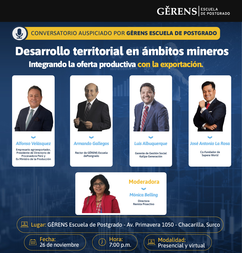 Conversatorio: Desarrollo territorial en ámbitos mineros Conversatorio: Desarrollo territorial en ámbitos mineros