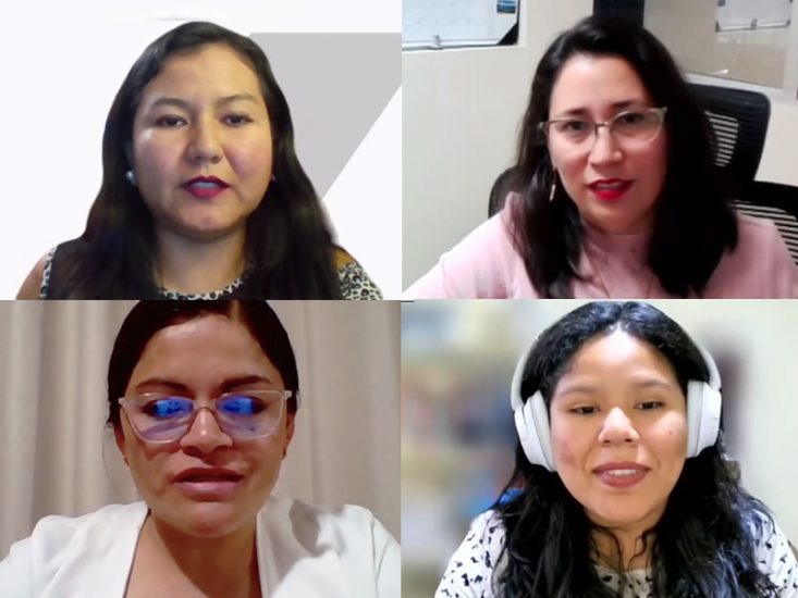 Expositoras del webinar, Las redes y alianzas institucionales potenciadas con tecnología