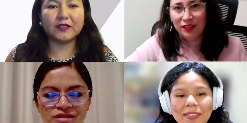 Expositoras del webinar, Las redes y alianzas institucionales potenciadas con tecnología