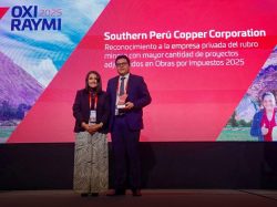Southern Perú es reconocida como la minera líder en Obras por Impuestos 2025