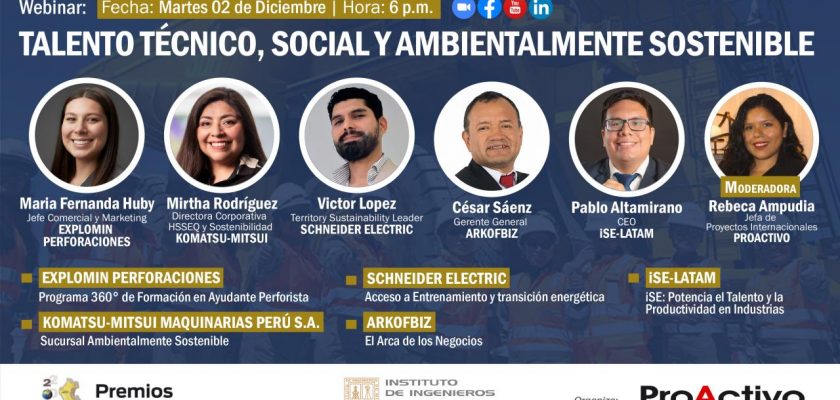 Webinar: Talento técnico, social y ambientalmente sostenible