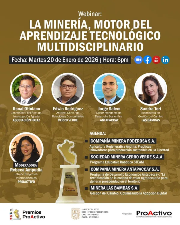 Webinar: La minería, motor del aprendizaje tecnológico multidisciplinario