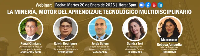 Webinar La minería, motor del aprendizaje tecnológico multidisciplinario