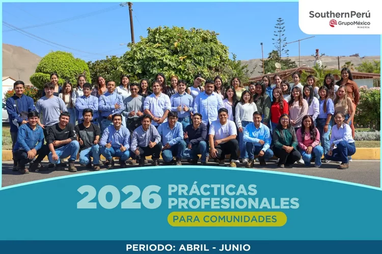 Southern Perú abre convocatoria de Prácticas Profesionales 2026 para Comunidades