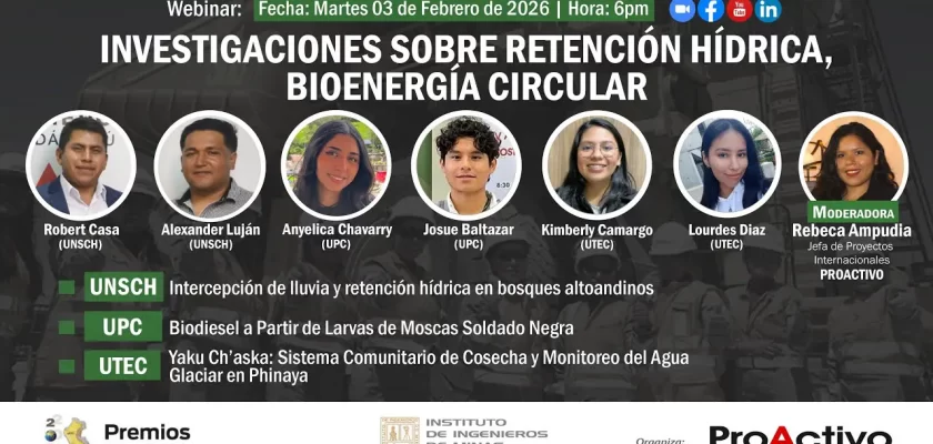 Webinar: Investigaciones sobre retención hídrica, bioenergía circular