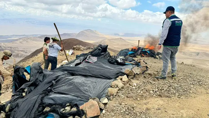 minería ilegal en Reserva San Fernando