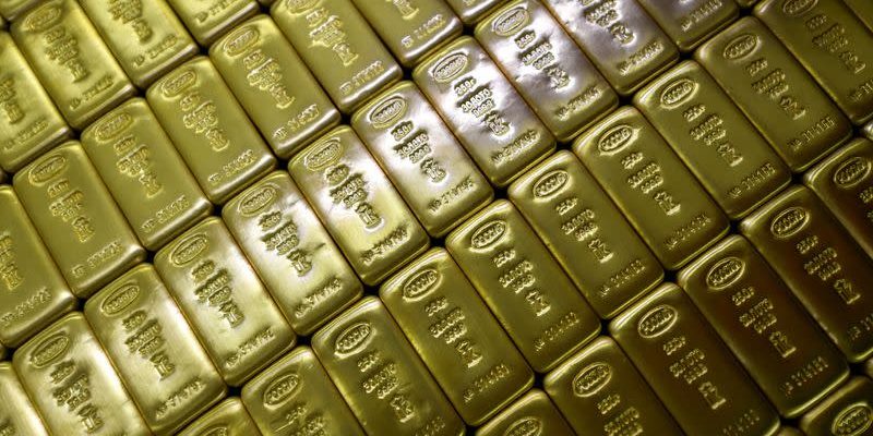 Lingotes de oro puro