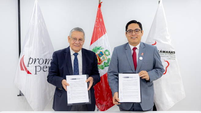 PROMPERÚ y PERUCÁMARAS suscriben convenio para potenciar la atracción de inversiones empresariales extranjeras
