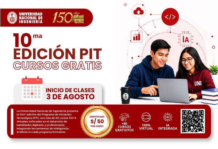 UNI ofrecerá más de 80 cursos gratuitos de inteligencia artificial, programación, ciberseguridad y nuevas tecnologías