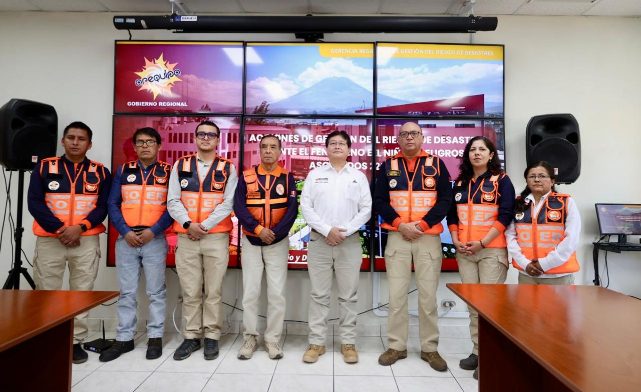 Refuerza prevención en Arequipa ante lluvias y posibles efectos del Fenómeno El Niño
