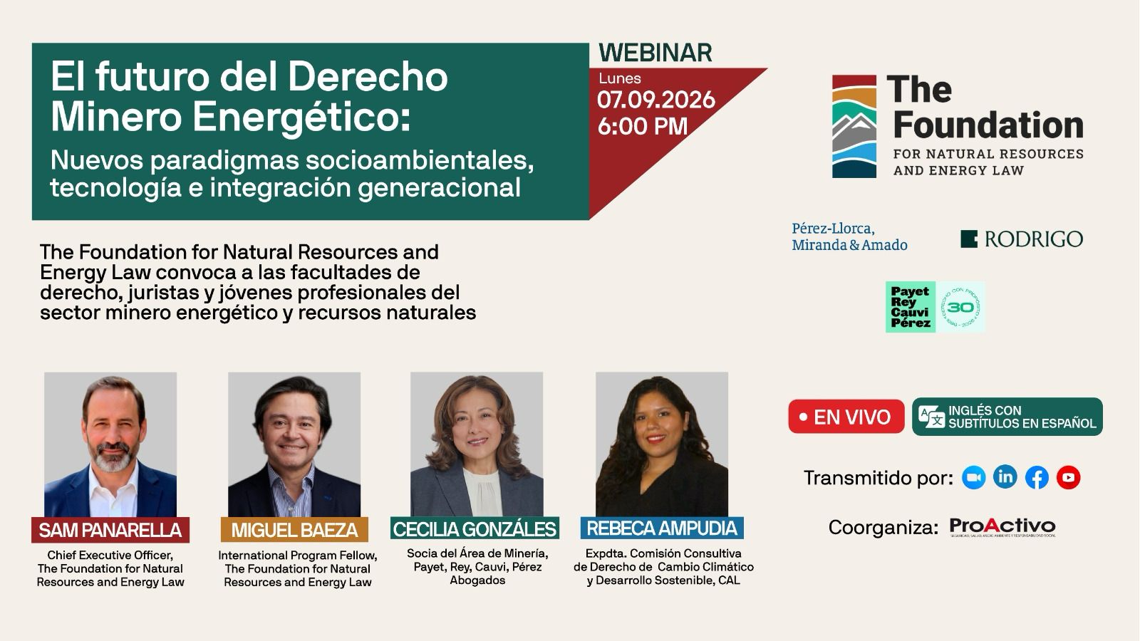 El futuro del Derecho Minero Energético (07 SET)